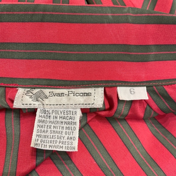 Vintage Evan-Picone Striped Long Sleeve Blouse - Picture 7 of 8